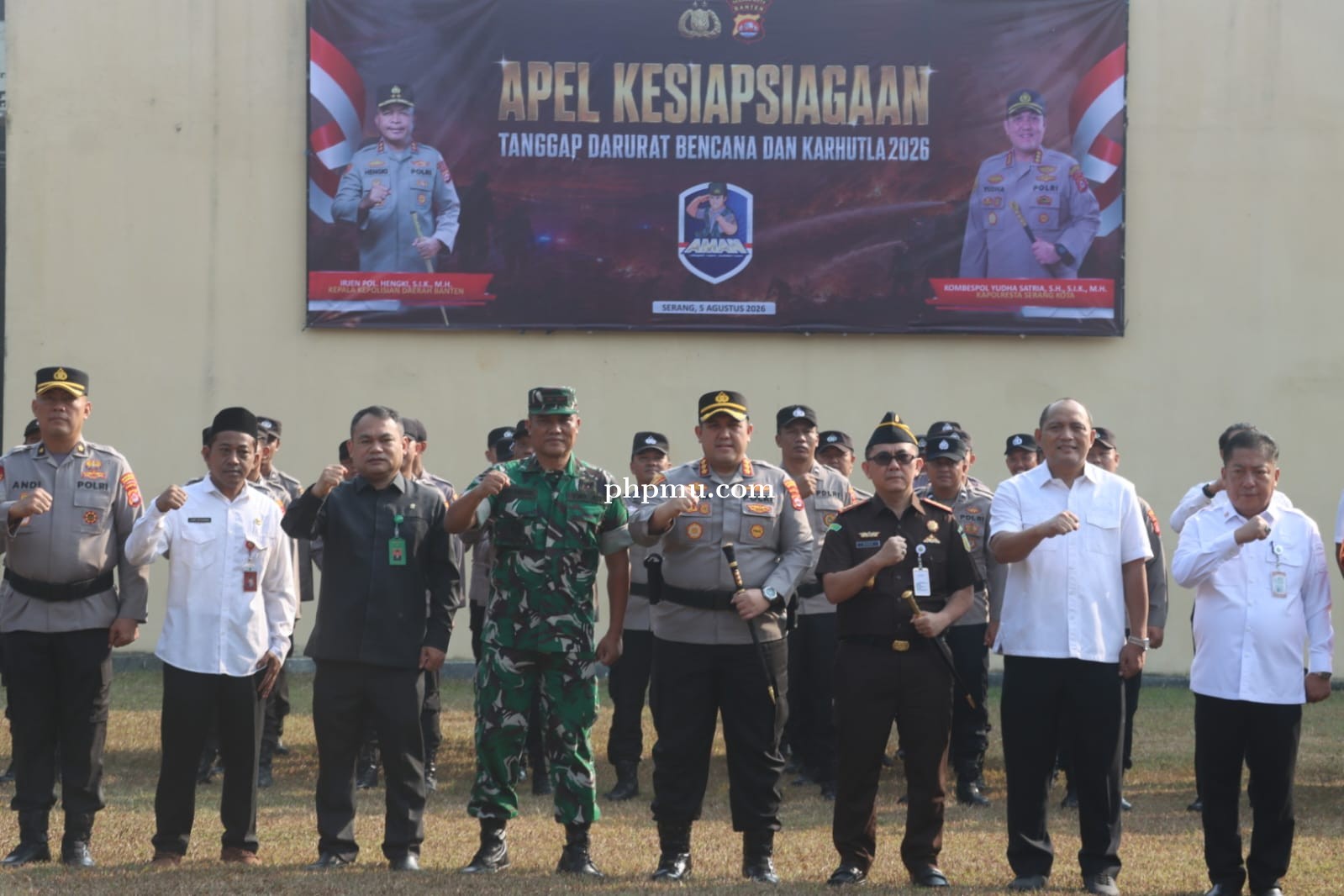 Kapolresta Serang Kota Pimpin Apel Kesiapsiagaan Tanggap Darurat Bencana Karhutla Tahun 2026